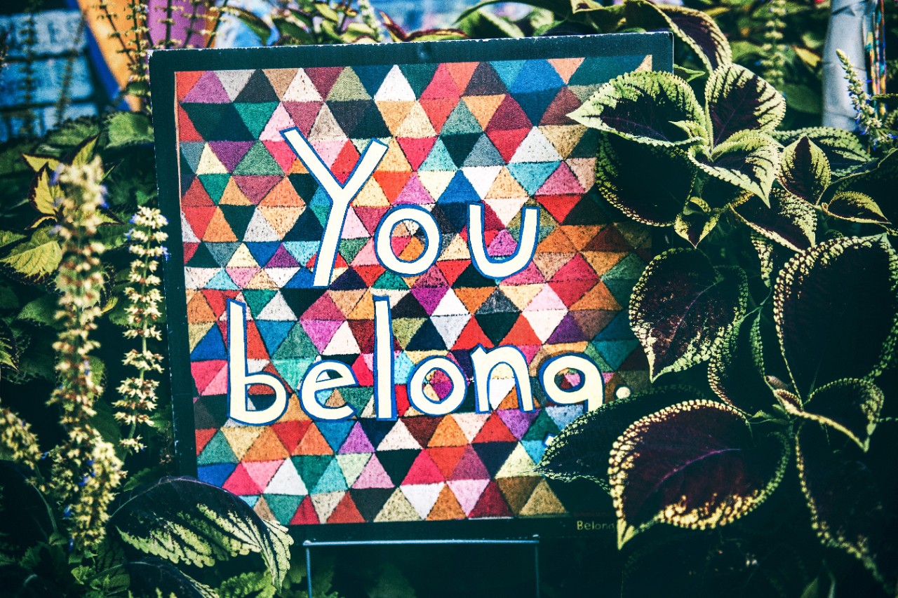 Image of a sign with the words You Belong