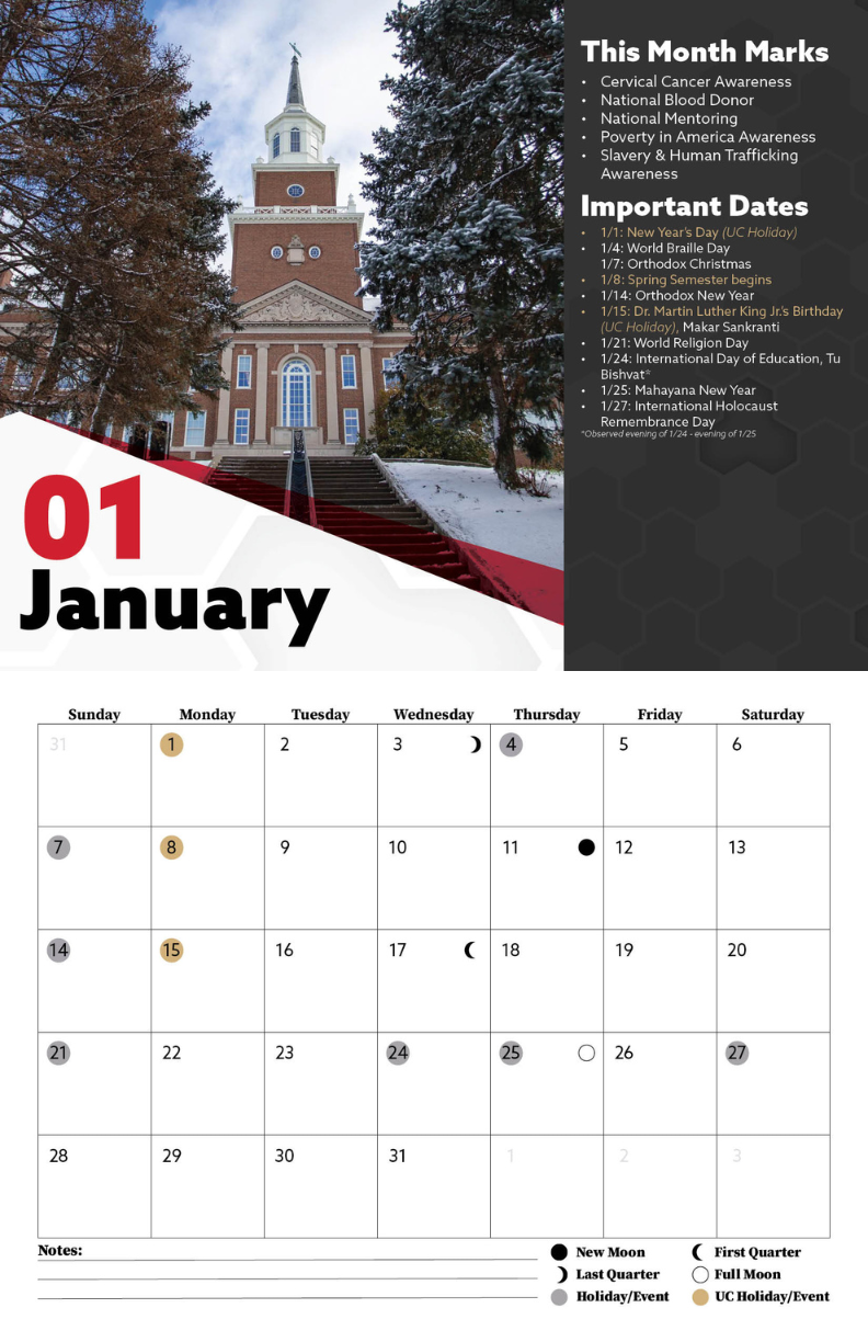Inclusive Calendar Equity University Of Cincinnati